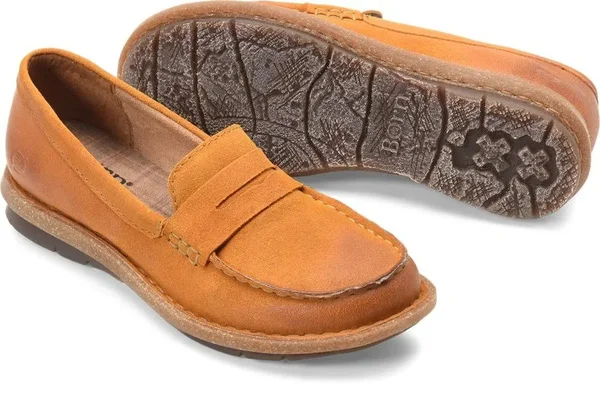 Born Tok Women's Flat Shoes Yellow Distressed : 9 M (B)