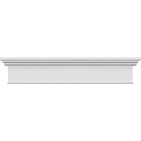 Ekena Millwork CRH07X48BT 48x22 Bottom Width x 52x22 Top Width x 7 1/4x22H x 1x22P - Craftsman Crosshead with Bottom Trim