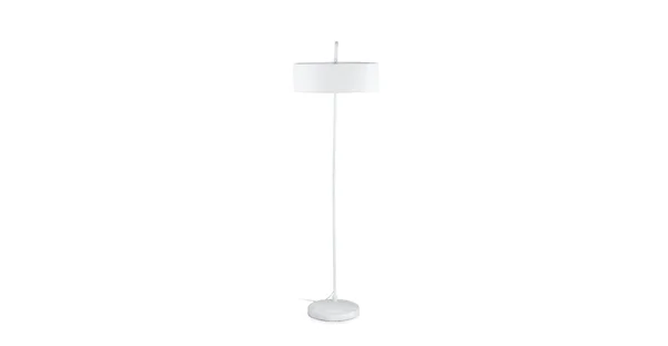 White Floor Lamp, Marble Base, Article Heron Modern Lighting