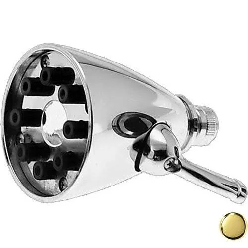Westbrass D307-01 8-Jet Adjustable Shower Head - PVD Polished Brass