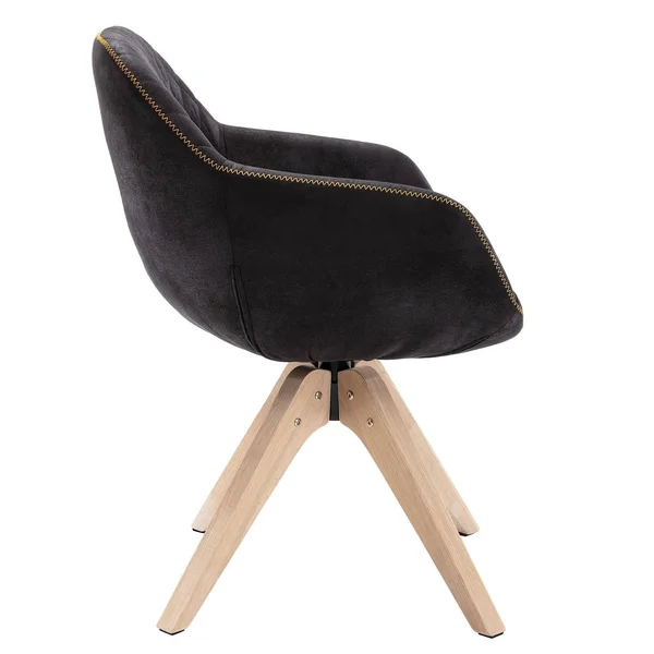 KINWELL - Modern Swivel Accent Armchair Black