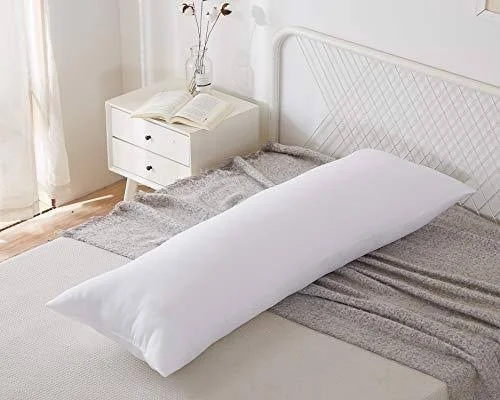 Acanva Body Pillow Hypoallergenic Long Bed Sleeping Inserts for Side Sleepers, 20x54, White