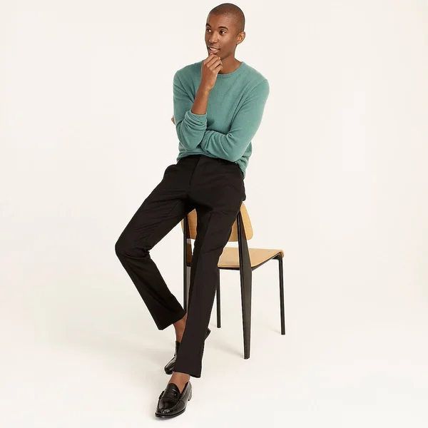 J.Crew Mens Ludlow Essential Slim-Fit Pant in Stretch Four-Season Wool (Size 34x34)