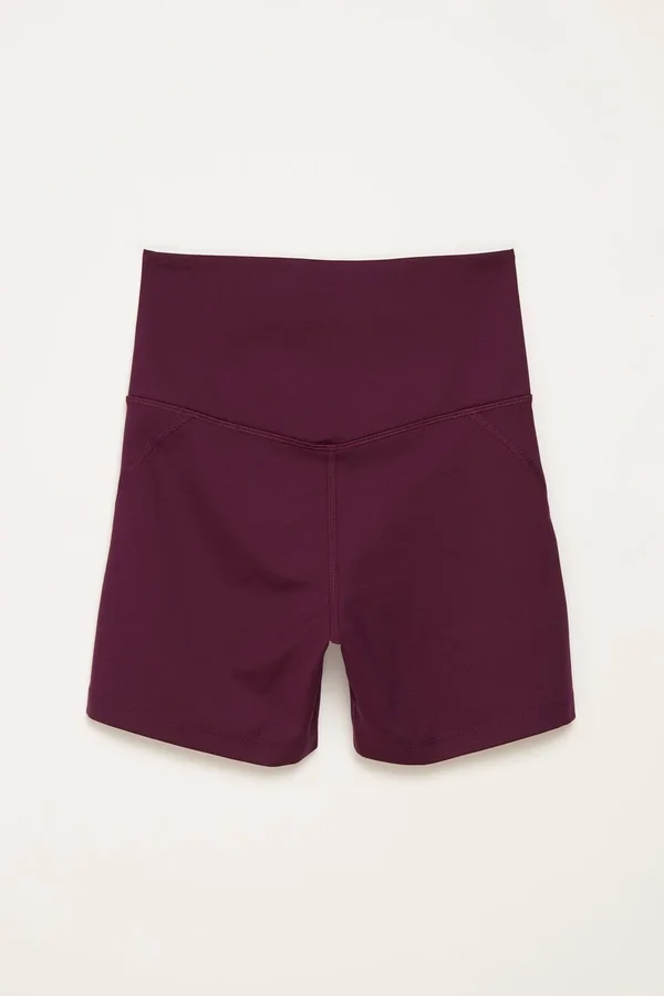 Girlfriend Collective Plum High-Rise Run Short