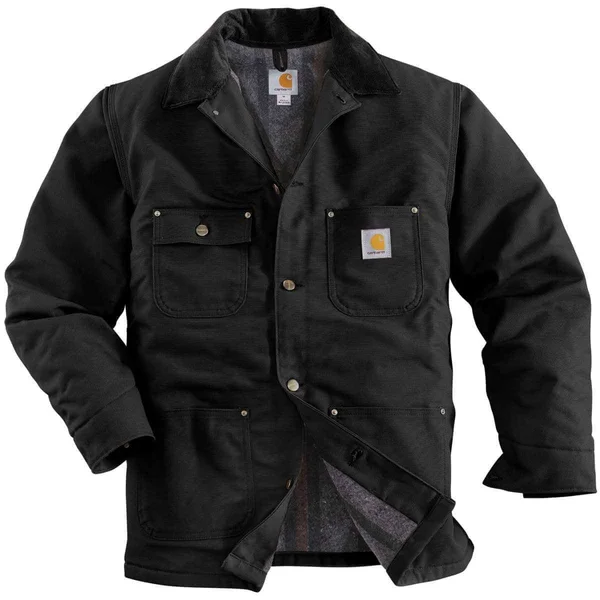 Carhartt Brown Blanket Lined Duck Chore Coat