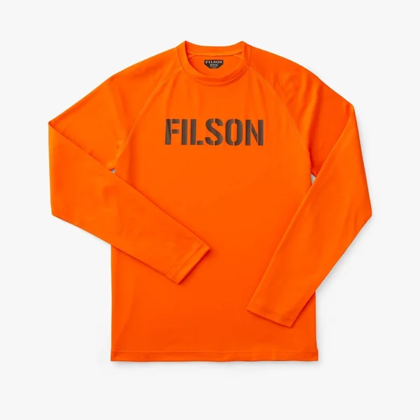 Filson Long Sleeve Barrier T-Shirt - Xs - BlazeOrang