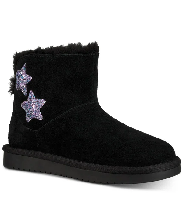 Koolaburra by Ugg - Kids& Koola Star Mini Boots in Black, Size 1