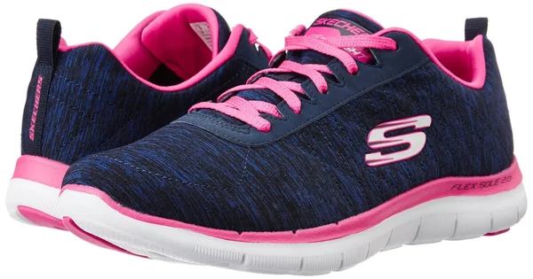 Skechers Sport Women's Flex Appeal 2.0 Fashion Sneaker, Navy/Pink
