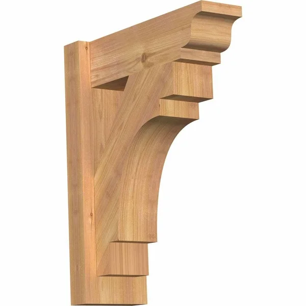 Ekena Millwork OUT06X16X20MRC01SWR 5 1/2x22W x 16x22D x 20x22H Merced Smooth Traditional Outlooker, Western Red Cedar
