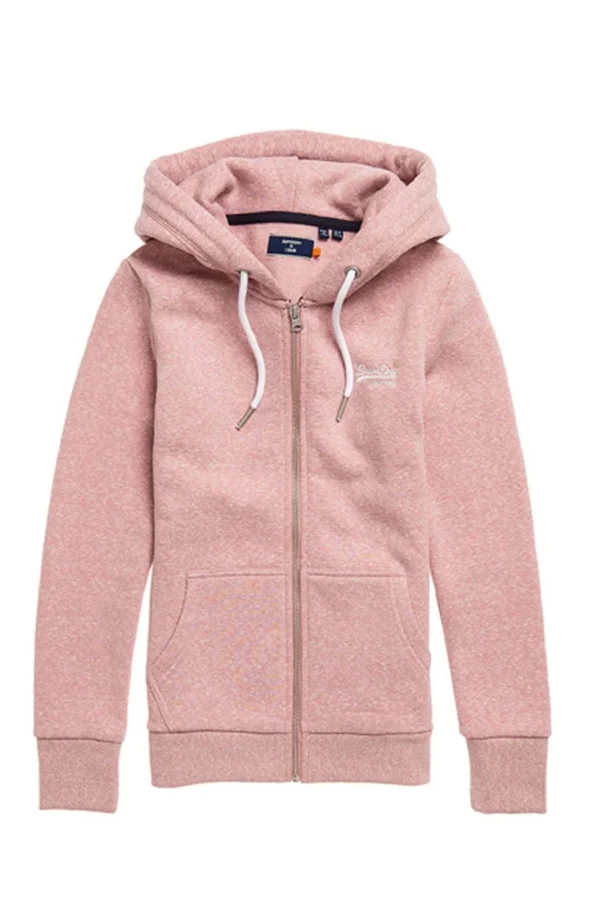 Superdry Orange Label Zip Hoodie - Pink - Hoodies