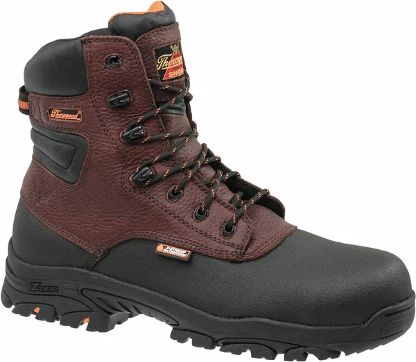 Thorogood Shoes 6 in Work Boot - 4, M, Unisex, Brown/Black, Composite Toe Type, 1 PR [PK/1] Model: 804-4808 4m