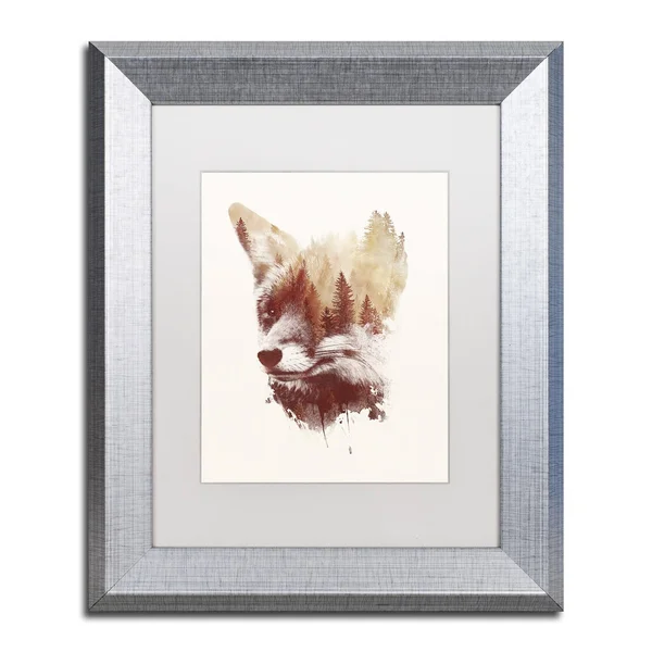 Trademark Fine Art Blind Fox by Robert Farkas Framed Graphic Art - Size: 20x22 H x 16x22 W x 0.5x22 D, Matte Color: White