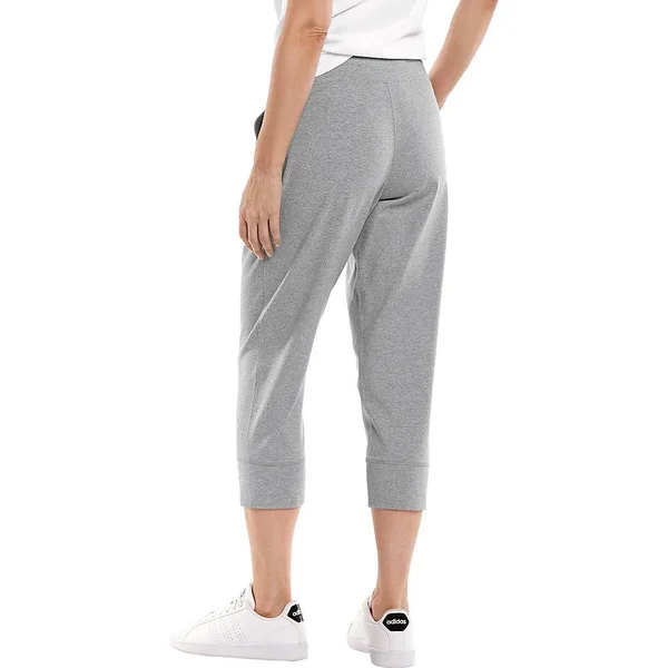 Coolibar Plus Size Women's Maho Weekend Crop Joggers, Pants for Women, Grey, 3X