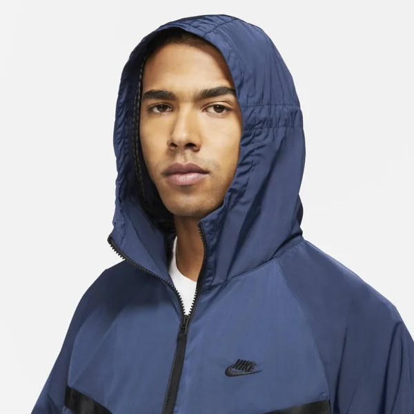 Nike Men's Sportswear Tech Essentials Windrunner Jacket in Blue/Midnight Navy Size Large - Nylon/Polyester