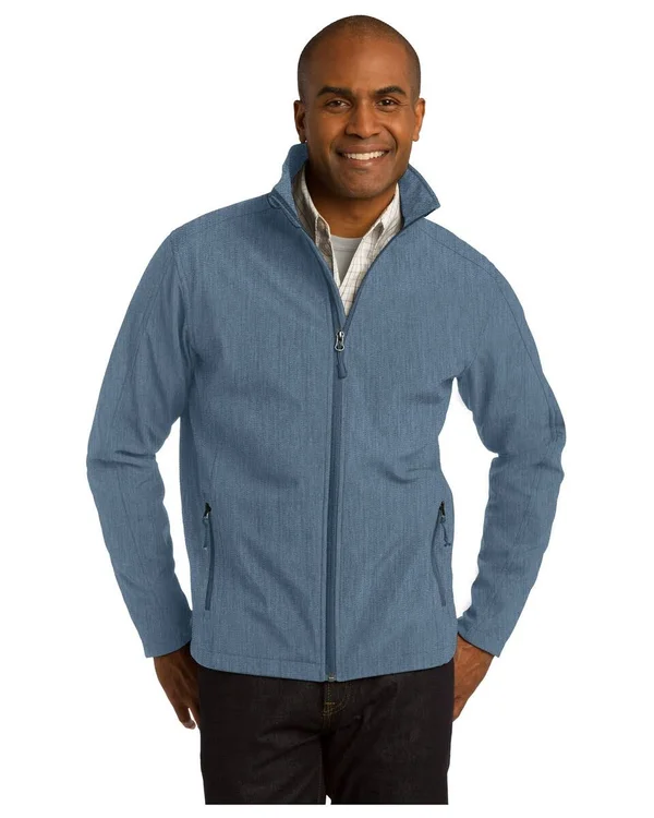 Port Authority J317 Core Soft Shell Jacket - Navy Heather 3XL