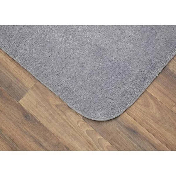 Garland Rug Americana Platinum Gray 21 in. x 34 in. 3-Piece Nylon Bath Mat Set