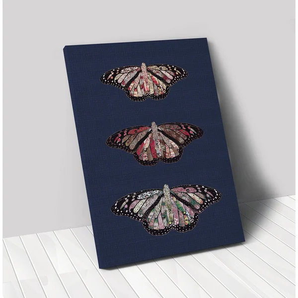 24x22 x 18x22 Rustic Butterflies Matte Canvas by Amrita Sen in Multi-Color