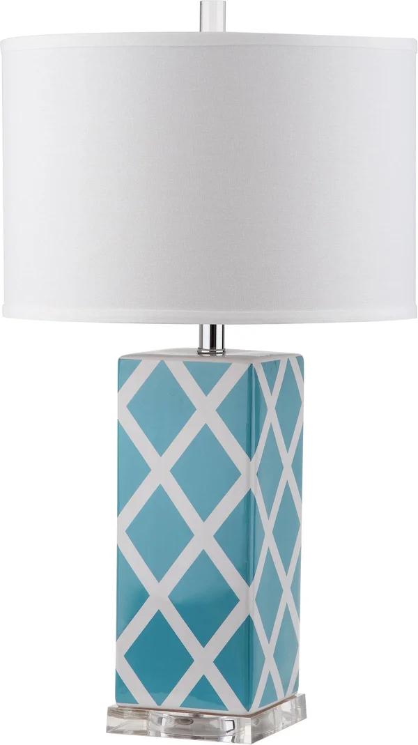 Safavieh Garden Lattice Table Lamp, Set of 2 - Light Blue