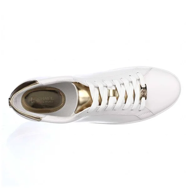 Michael Michael Kors Irving Lace-Up Sneakers - Optic White/Gold
