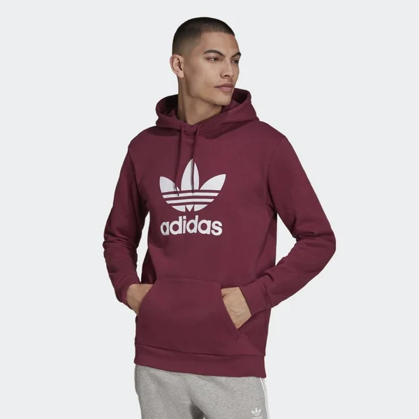 Adidas Men's Adicolor Trefoil Hoodie - Victory Crimson - XL