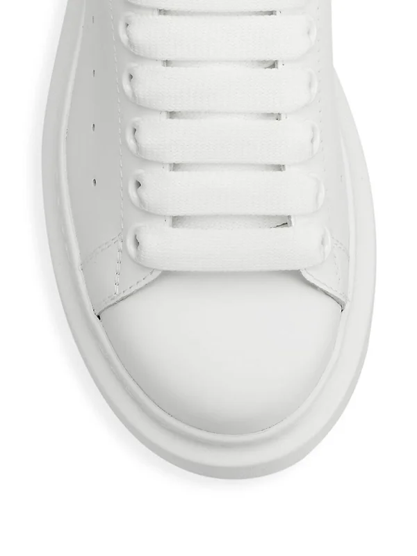 Alexander McQueen Women's Leather Sneakers - White, 5 US