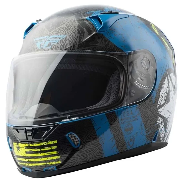 Fly Racing - 73-8371-6 - Revolt Liberator Helmet Gloss White/Black 2x