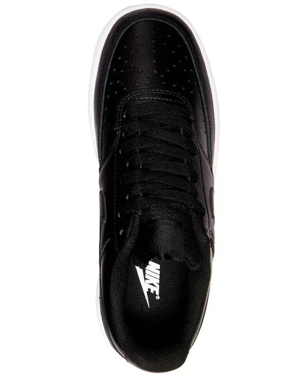 Nike Court Vision Low Women's Shoes Black/Black/White : 6 B - Medium