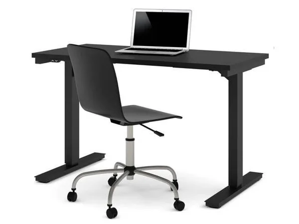 Bestar 24x22 x 48x22 Electric Height Adjustable Table, Black