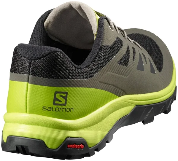 Salomon Men's Outline - 8.5, Black/Quiet Shade/High Risk Red