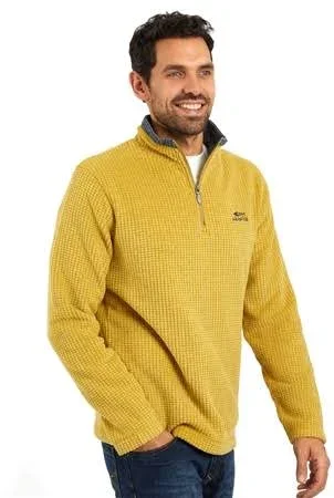 Weird Fish Newark 1/4 Zip Sweatshirt - Mustard