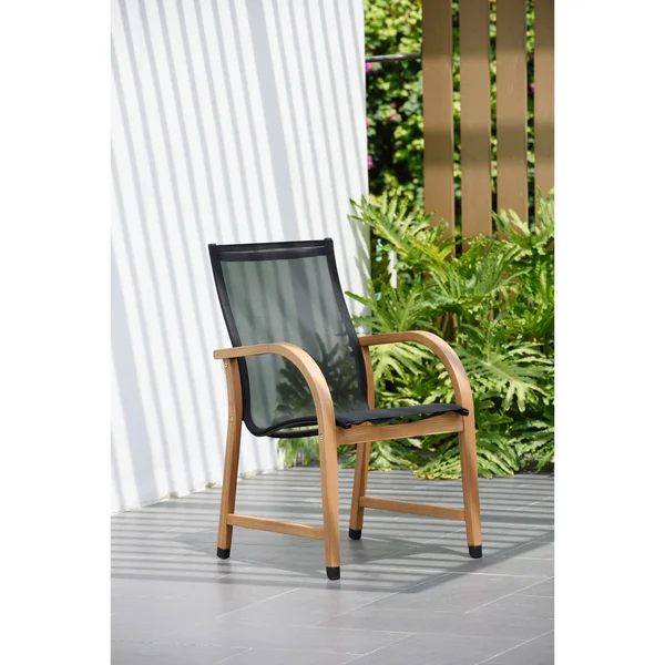 Amazonia Eucalyptus/Teak-Finish Waikiki 5-Piece Round Patio Dining Set - 5-Piece Sets