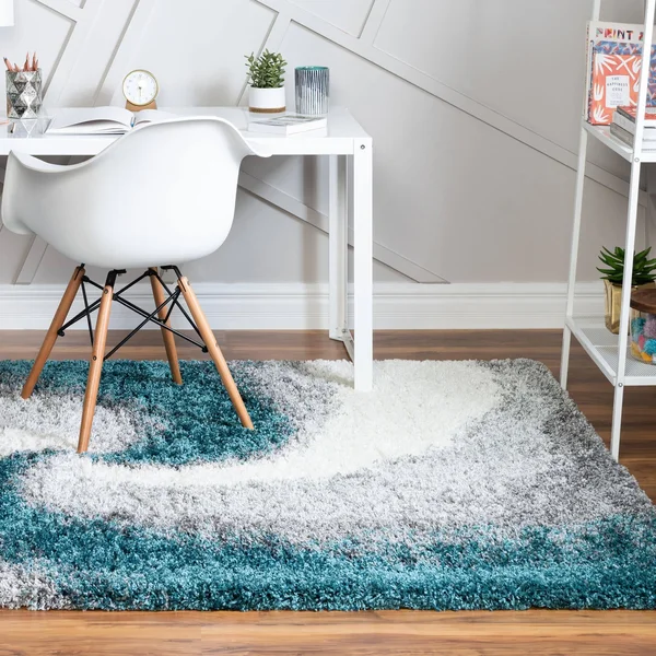 Soft Touch Shag Turquoise 6x9 Area Rug