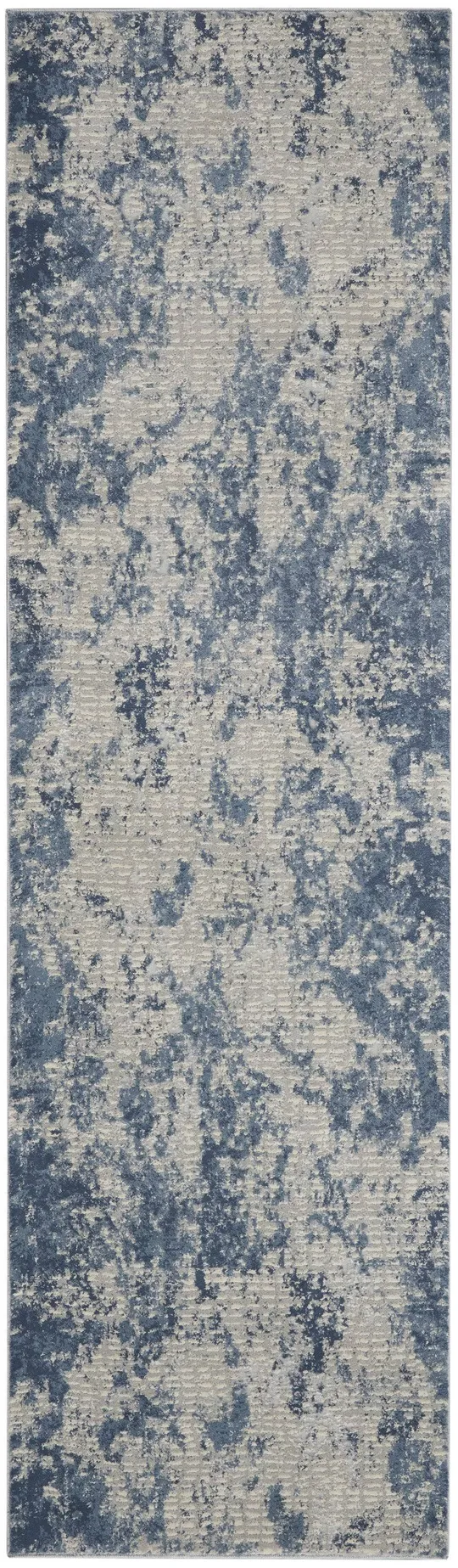 Nourison Rustic Textures RUS16 Area Rug - Grey/Blue, 5&3x22 x 7&3x22