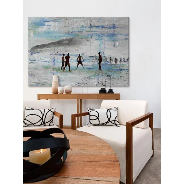 Parvez Michel 30 in. H x 45 in. W Sand Games by Parvez Taj Printed Canvas Wall Art, Multi-Colored