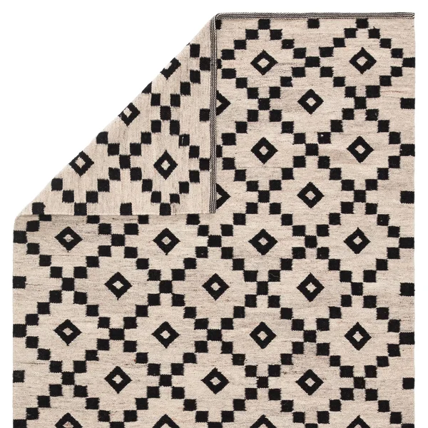 Jrcpl Folke Handmade Geometric Black/ White Area Rug (2& x 3&)
