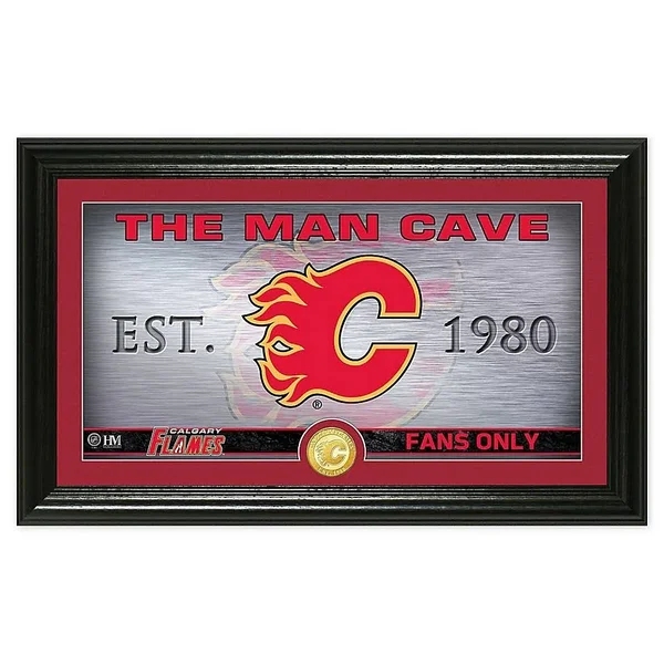 Highland Mint Calgary Flames 12x22 x 20x22 Man Cave Panoramic Photo