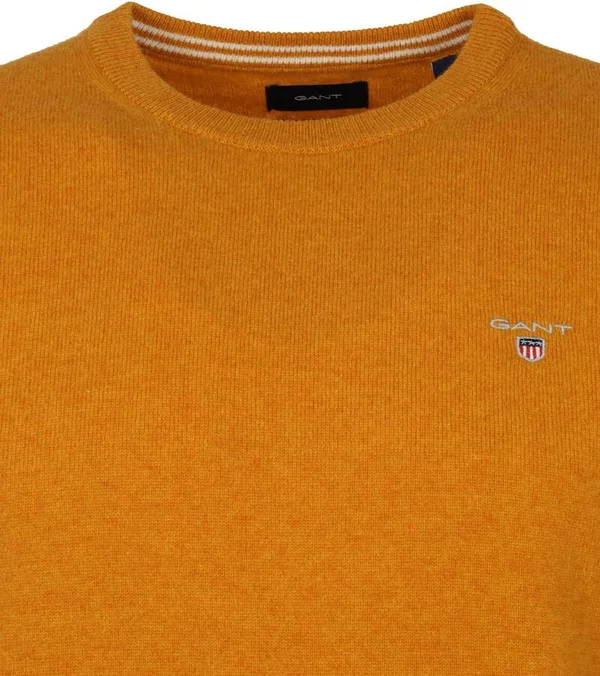 Gant Super Fine Lambswool Crew Neck Sweater - Orange