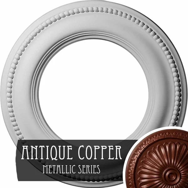 13x22OD x 7 1/2x22ID x 3/4x22P Bradford Classic Ceiling Medallion (Fits Canopies Up to 8 5/8x22) - Hand-Painted Flash Blue