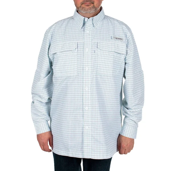 Habit Men's Long-Sleeve River Shirt-Dockside Check Mint Leaf-4X, Male, Adult
