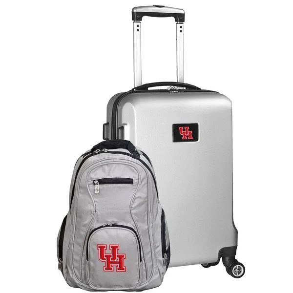 Mojo Houston Cougars Deluxe 2-Piece Backpack and Carry-On Set - Silver