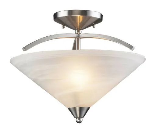 Elk Lighting 7633/2 Elysburg Semi-Flush Mount Satin Nickel