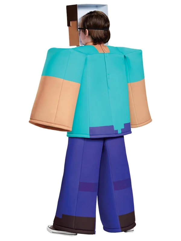 Disguise Steve Prestige Deluxe Mojan Minecraft Player Video Game Book Week Boys Costume Blue Medium (7-8)