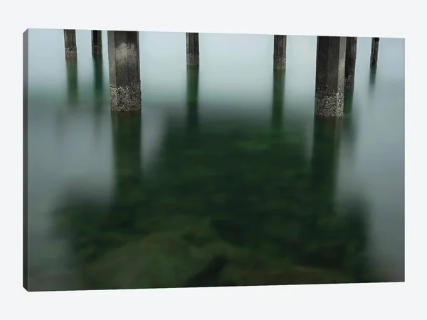 Simple Green Canvas Artwork Print by Louis Ruth ( scenic & landscapes > Nautical Art > Docks & piers art)