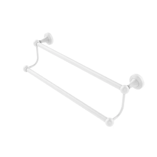 Allied Brass SG-72-30-WHM 30 in. Sag Harbor Collection Double Towel Bar Matte White