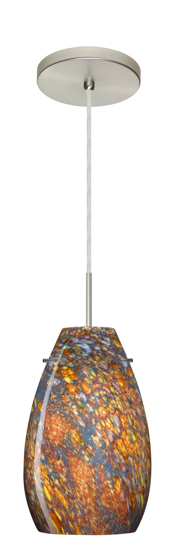 Besa Lighting 1JT-4126CE-SN Pera Mini Pendant Light - Satin Nickel