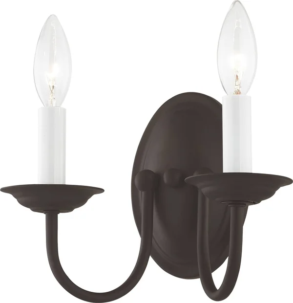 Livex Lighting 4152-07 Home Basics - 2 Light Wall Sconce Bronze