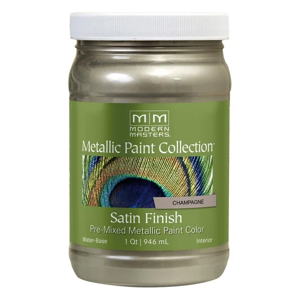 Rust-Oleum Modern Masters - Metallic Paint Collection, Satin Champagne, 32 oz. (4 Pack), ME20632SOS