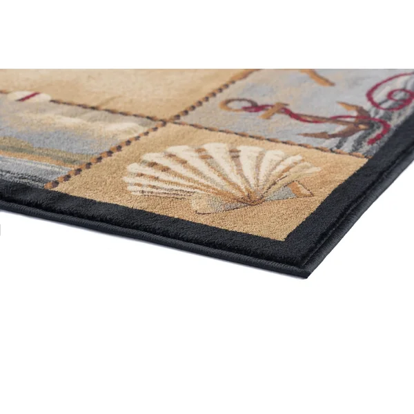Alise Rugs Natural Lodge Novelty Lodge Area Rug - 3&11 x 5&3, Beige