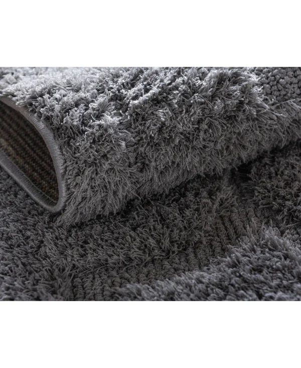 Unique Loom Traditional Trellis Shag Runner Rug - 2& 7 x 10& - Gray