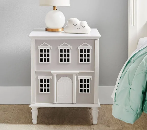 Dollhouse Nightstand, Vintage Gray, UPS